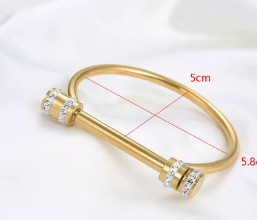 Horse Bit Cuff Bracelet- Bangle Cuff- Screw Lock- Waterproof: Original