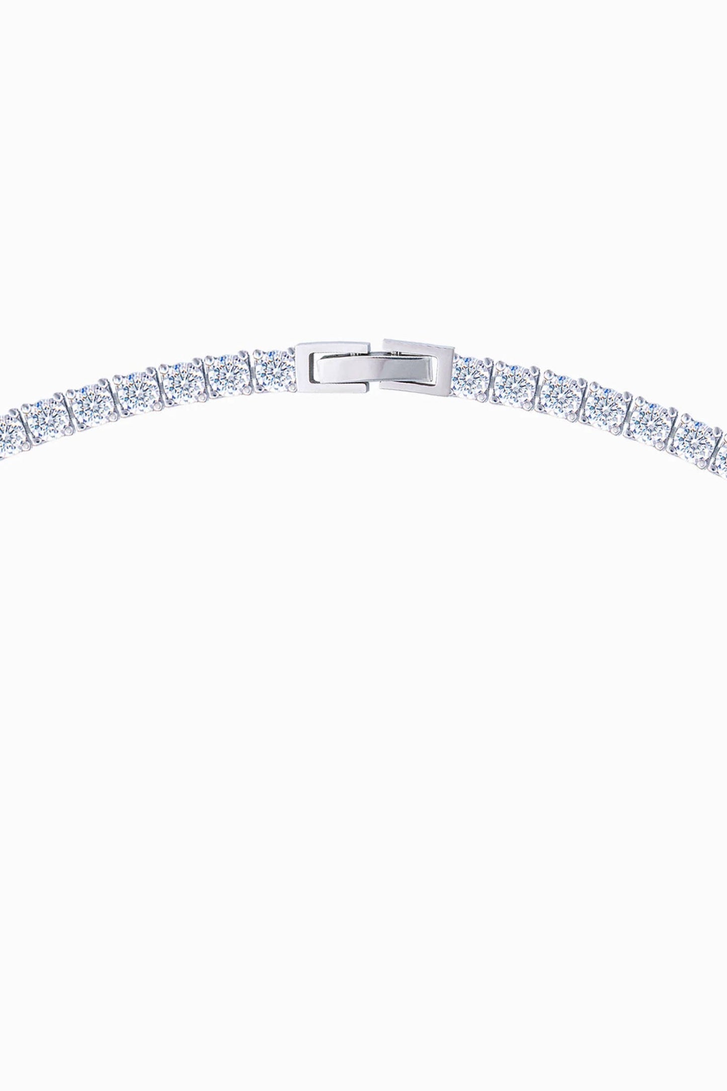 Tennis Necklace. Premium PV plated stainless CZ. : Yellow Gold / 4mm