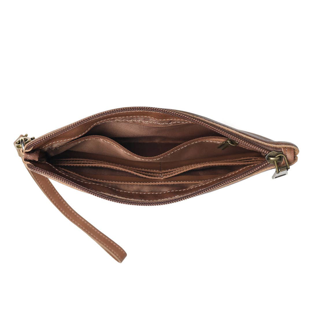 AWST Snaffle Bit Clutch Bag: Brown