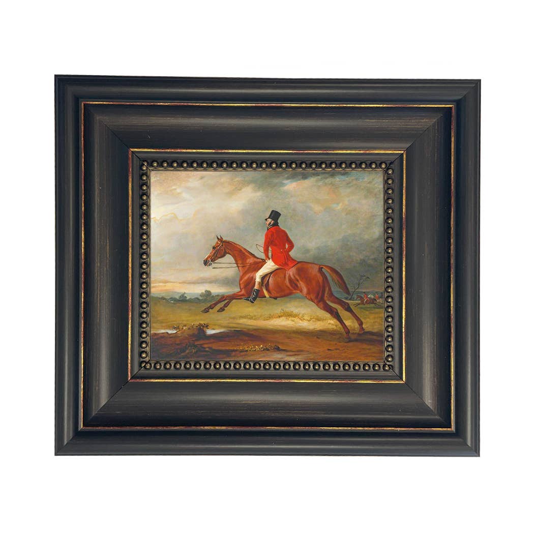 Major Healey Wearing Raby Hunt Uniform Framed Painting Print: Gold Florentine Leaf / 5" x 6"