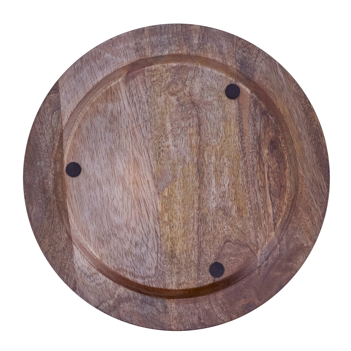 Textured Mango Wood Decorative Rustic Charger Plates: Brown / 13"