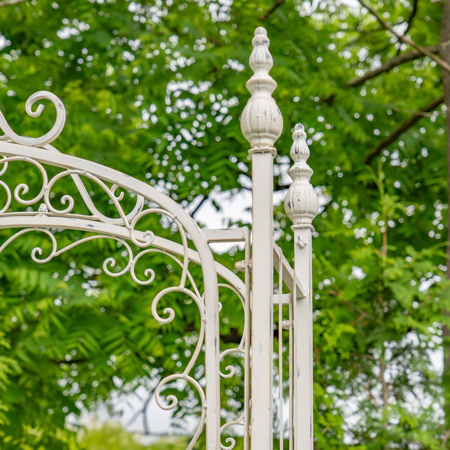7.5ft. Tall Four Tier Standing Shelf "Stephania" : White