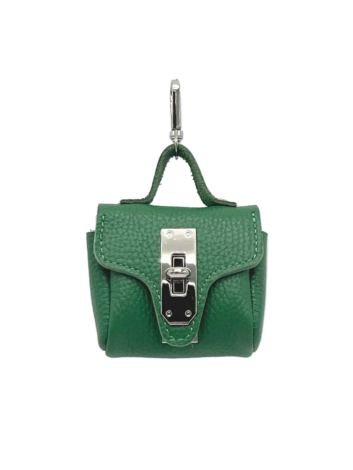 Genuine Leather AirPods Holder, art. PO05: Green