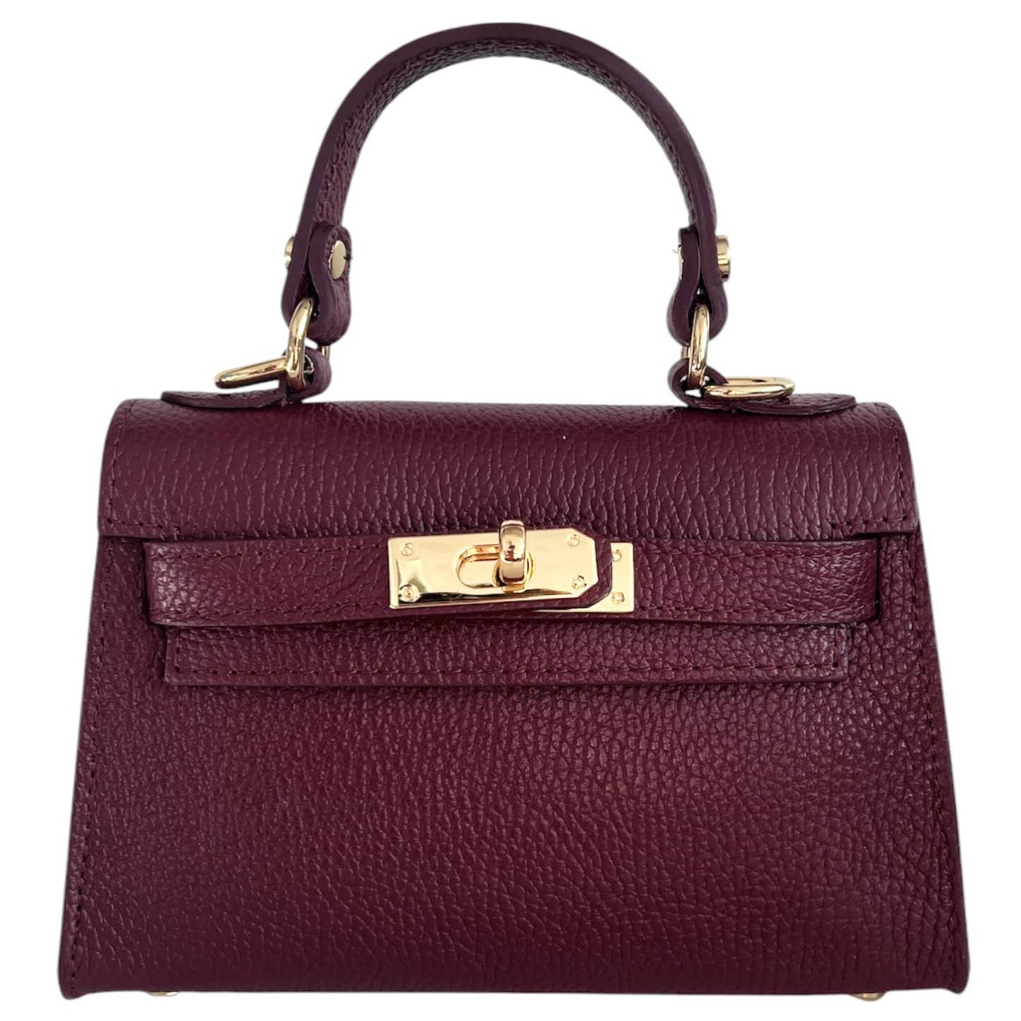 Modarno Dollarno Women's Handbag “Kelly” in genuine leather 21x8x14 cm: Rosso