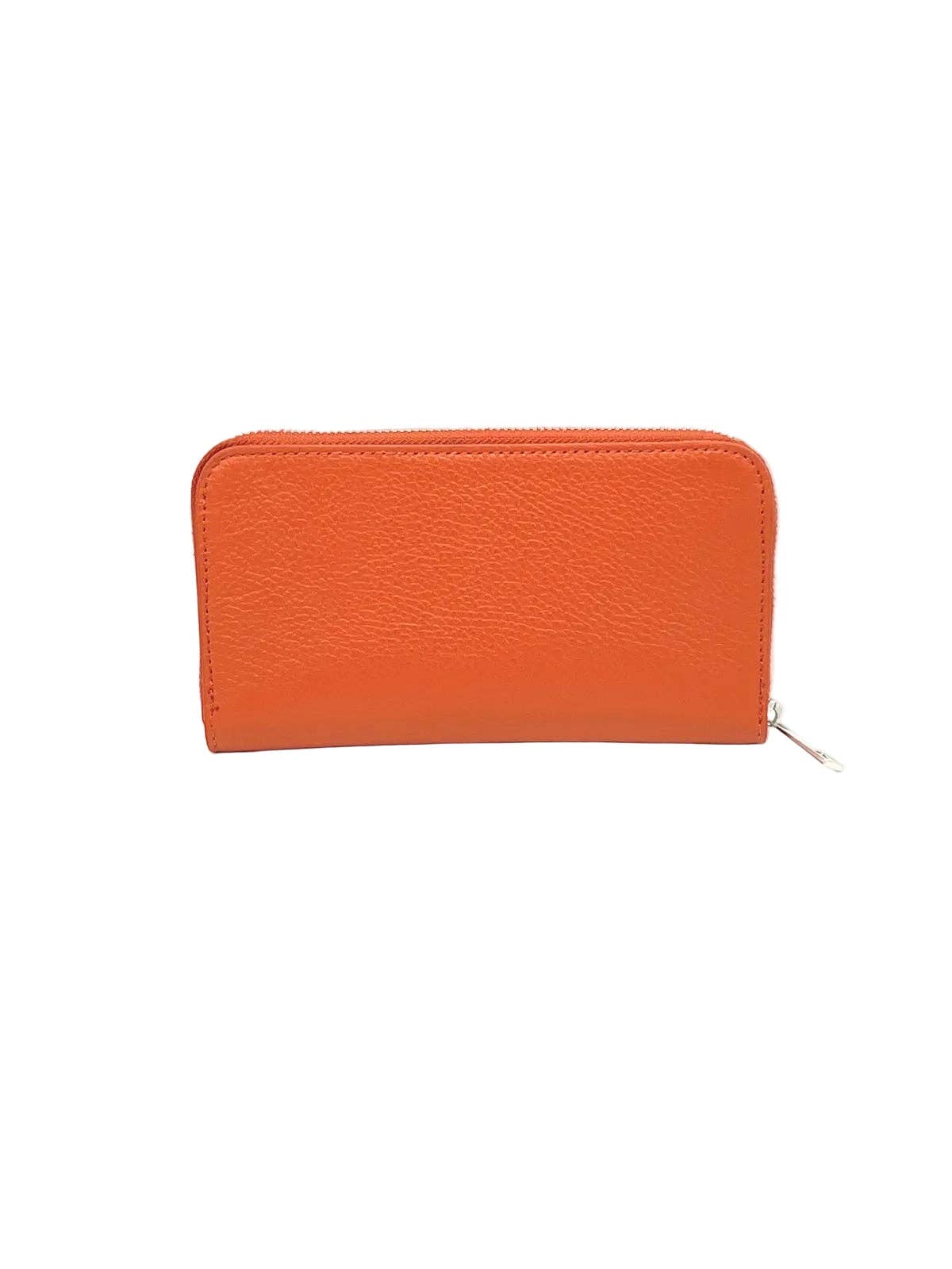 Women’s Full-Zip Genuine Leather Wallet, Made in Italy, art. 302005: Fuchsia