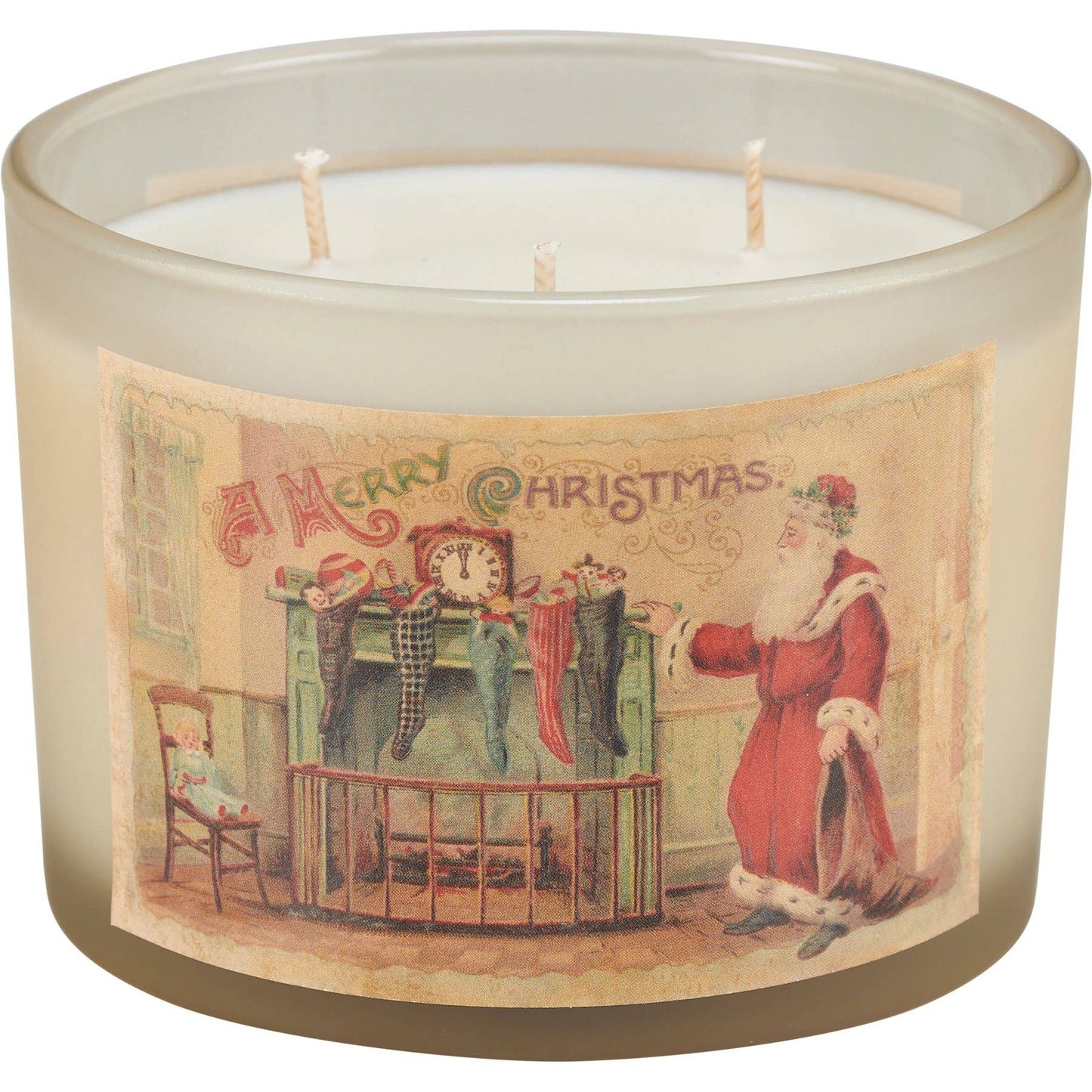 Vintage Santas Candle Set
