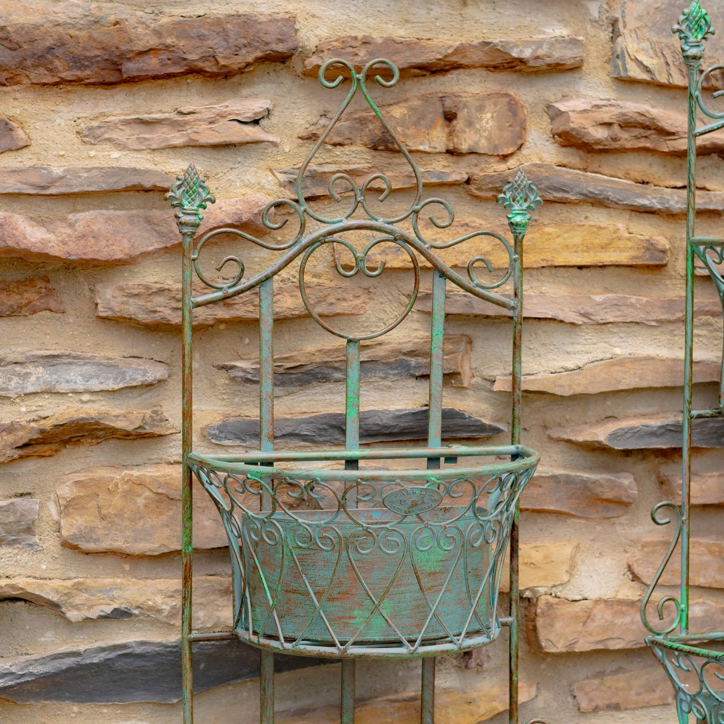 Dual Wall Hanging Planters with Removable Baskets: Antique White