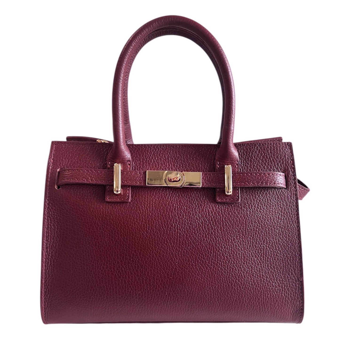 Modarno "Gina" handbag and shoulder bag in genuine leather 28x14x20cm: Dark Brown
