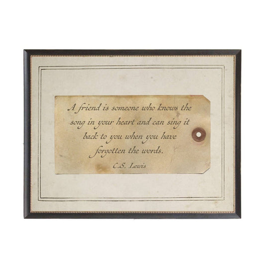 C.S. Lewis Friend Quote On Sepia Tag: Black With Bead 1300-905 U / 10" X 8"