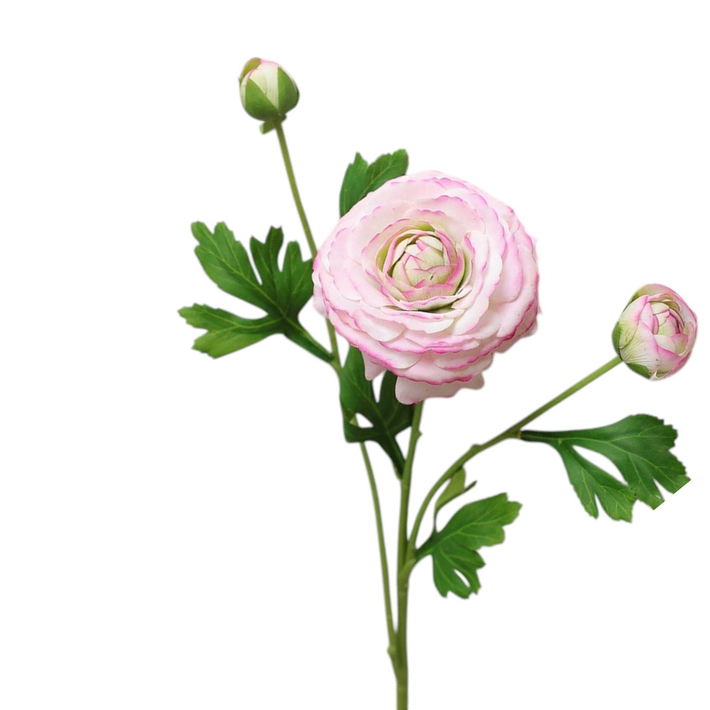 18"-Ultra Realistic Artificial Real Touch Ranunculus: Soft Coral Peach