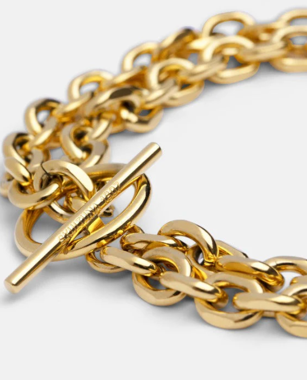 Lorie Toggle Paperclip Bracelet: Single