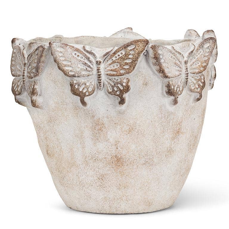 Butterfly Edged Planter-7"H: Medium