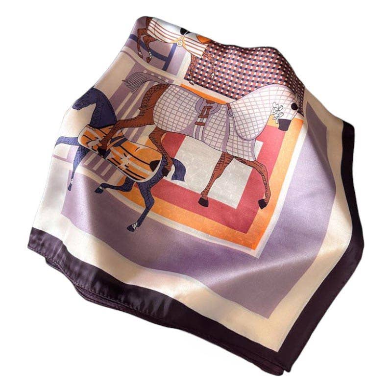 AWST Int'l Horses in Blankets Scarf: Multi / 28