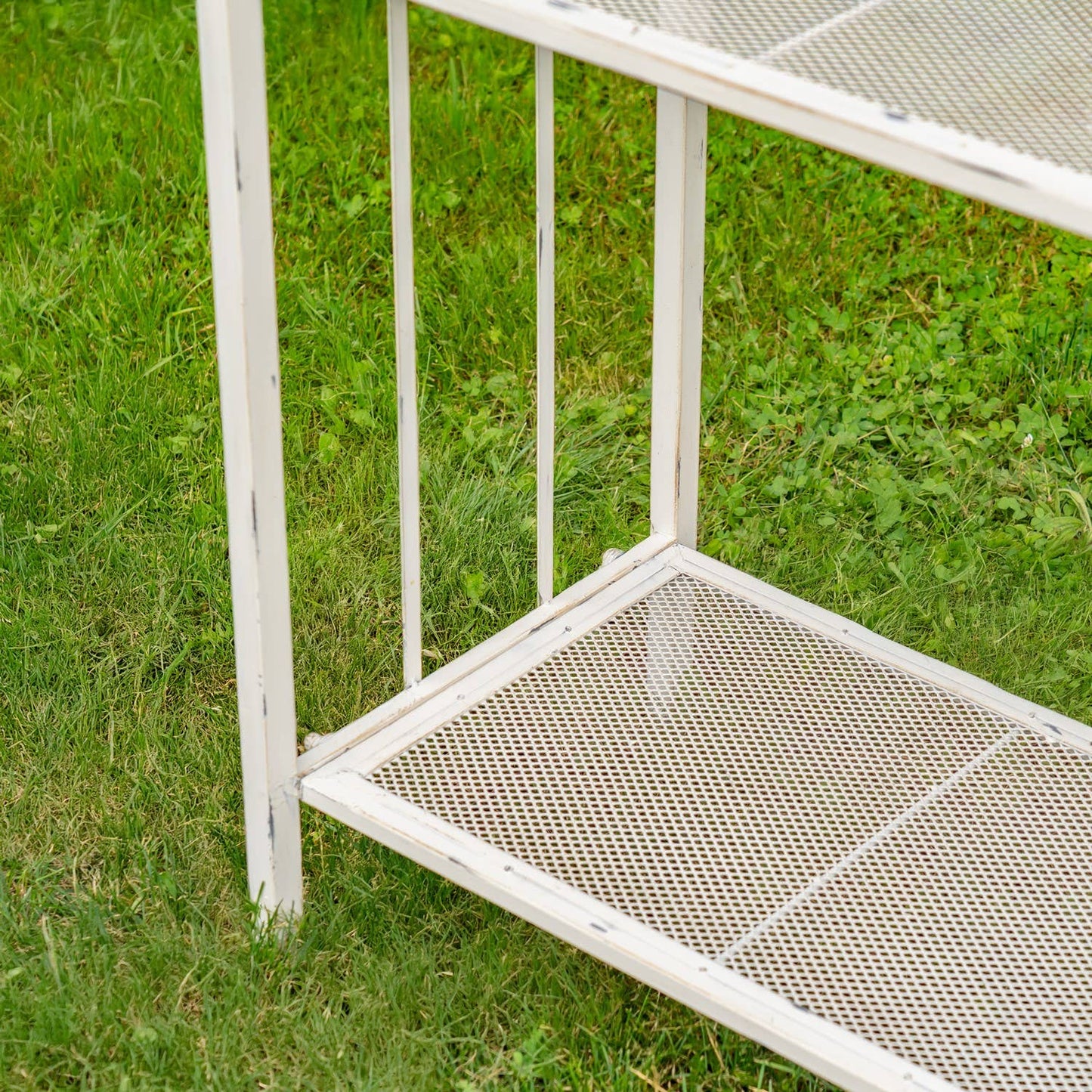 7.5ft. Tall Four Tier Standing Shelf "Stephania" : White