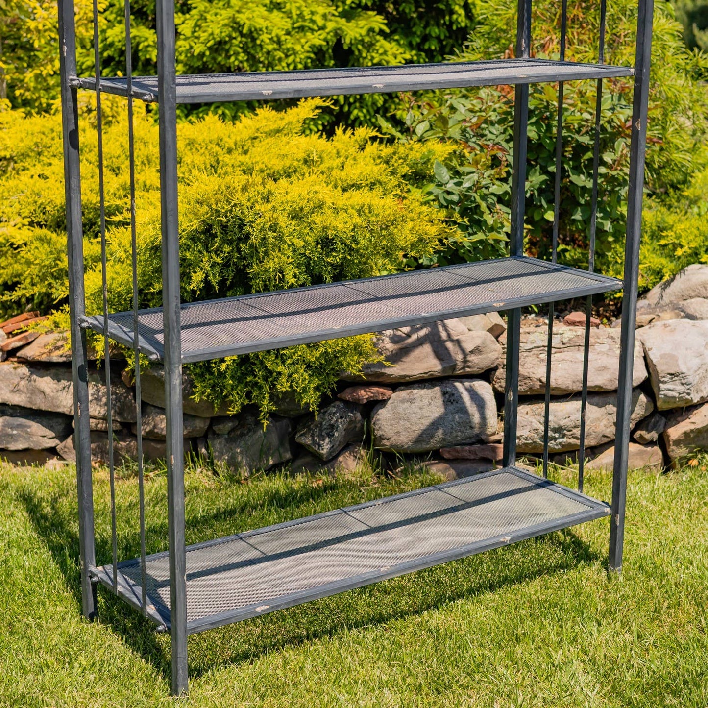 7.5ft. Tall Four Tier Standing Shelf "Stephania" : White