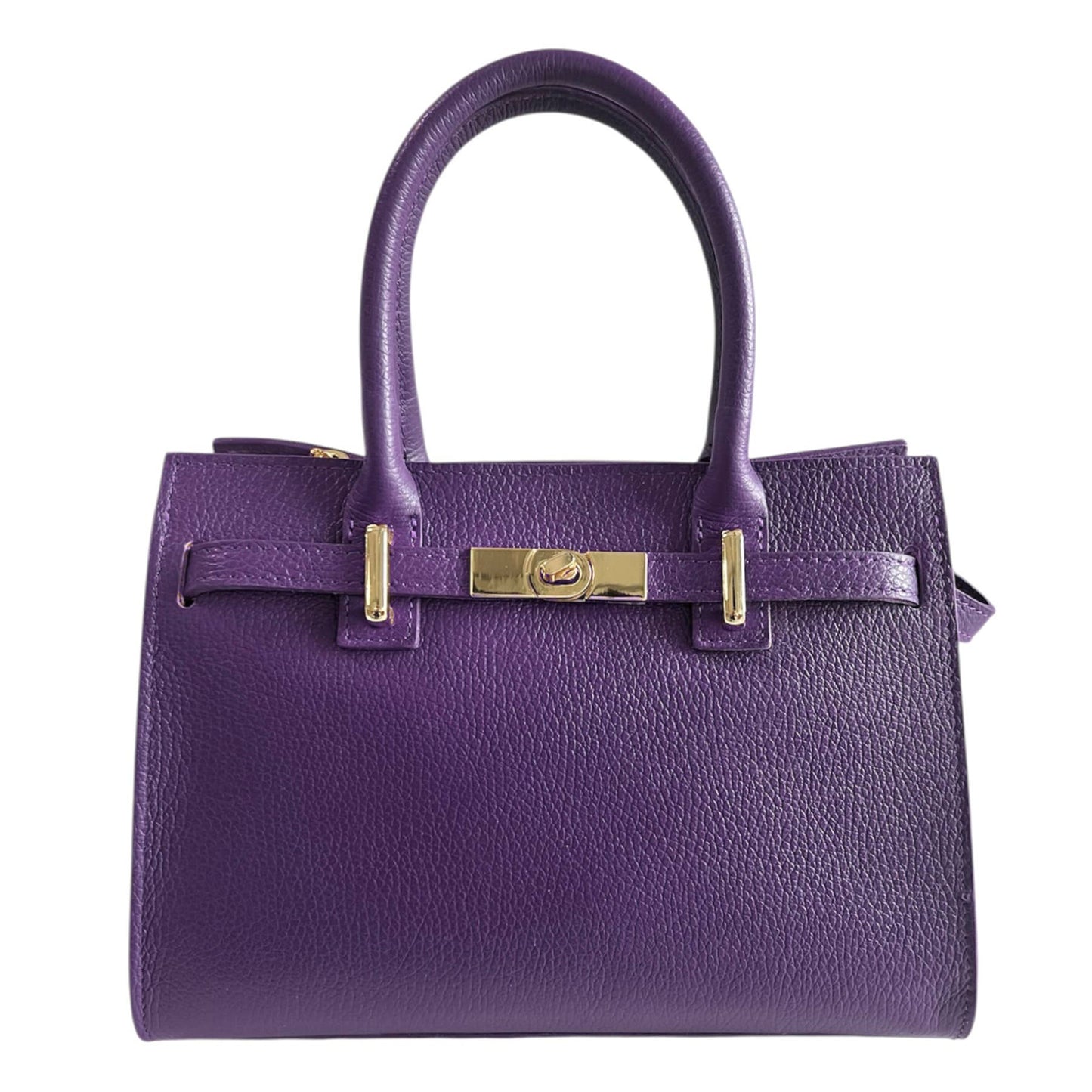 Modarno "Gina" handbag and shoulder bag in genuine leather 28x14x20cm: Dark Brown