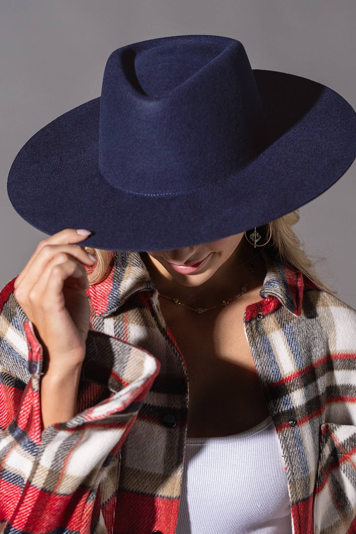 100% Australian Wool Triangular Panama Hat-Blank: RASPBERRY / OS