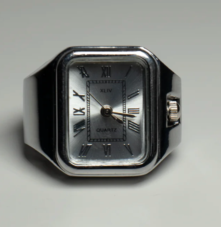 Apollo Watch Ring-Quartz Stretch Ring- Gift Box : Yellow Gold