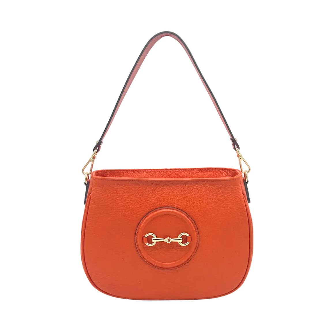 Genuine leather shoulder bag, Made in Italy, art. 112627: Taupe