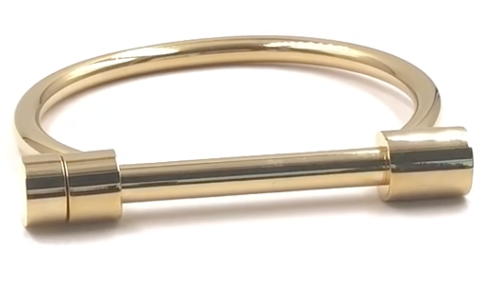 Horse Bit Cuff Bracelet- Bangle Cuff- Screw Lock- Waterproof: Original