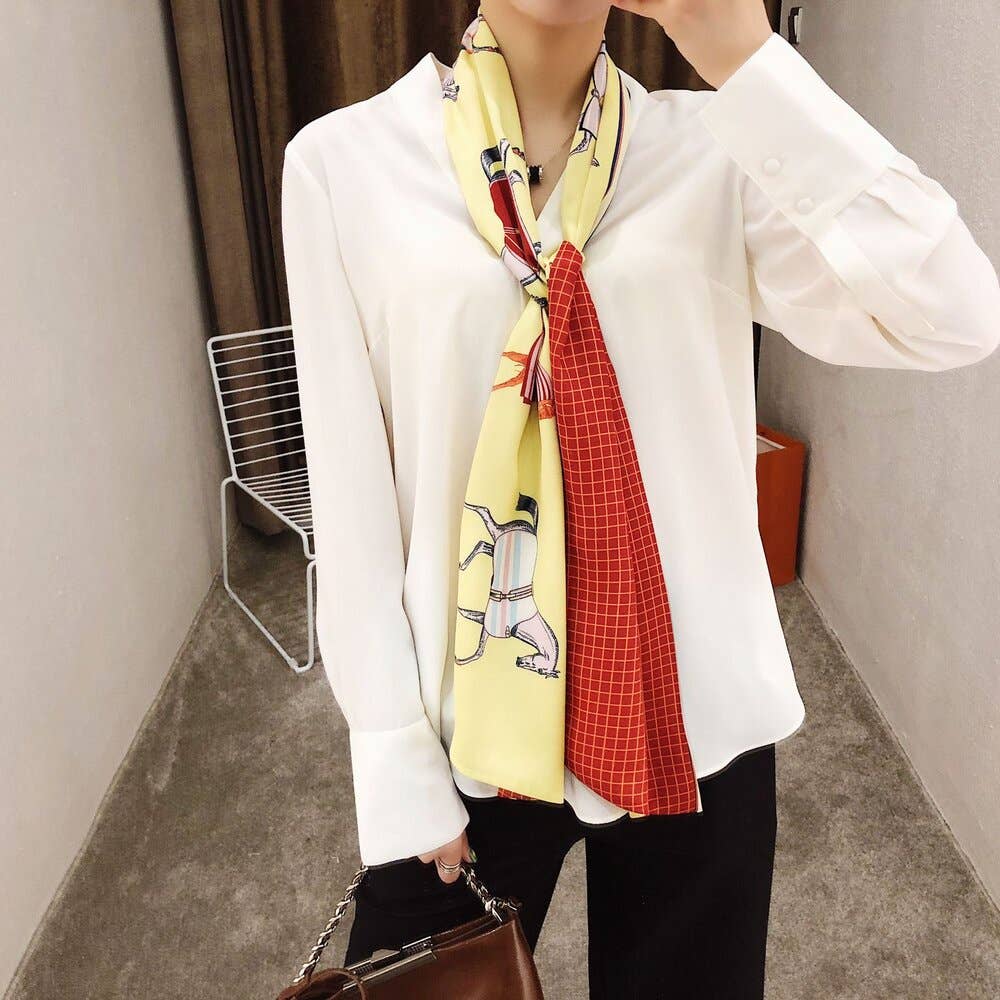 Yellow Bow Scarf – Trotter Collection