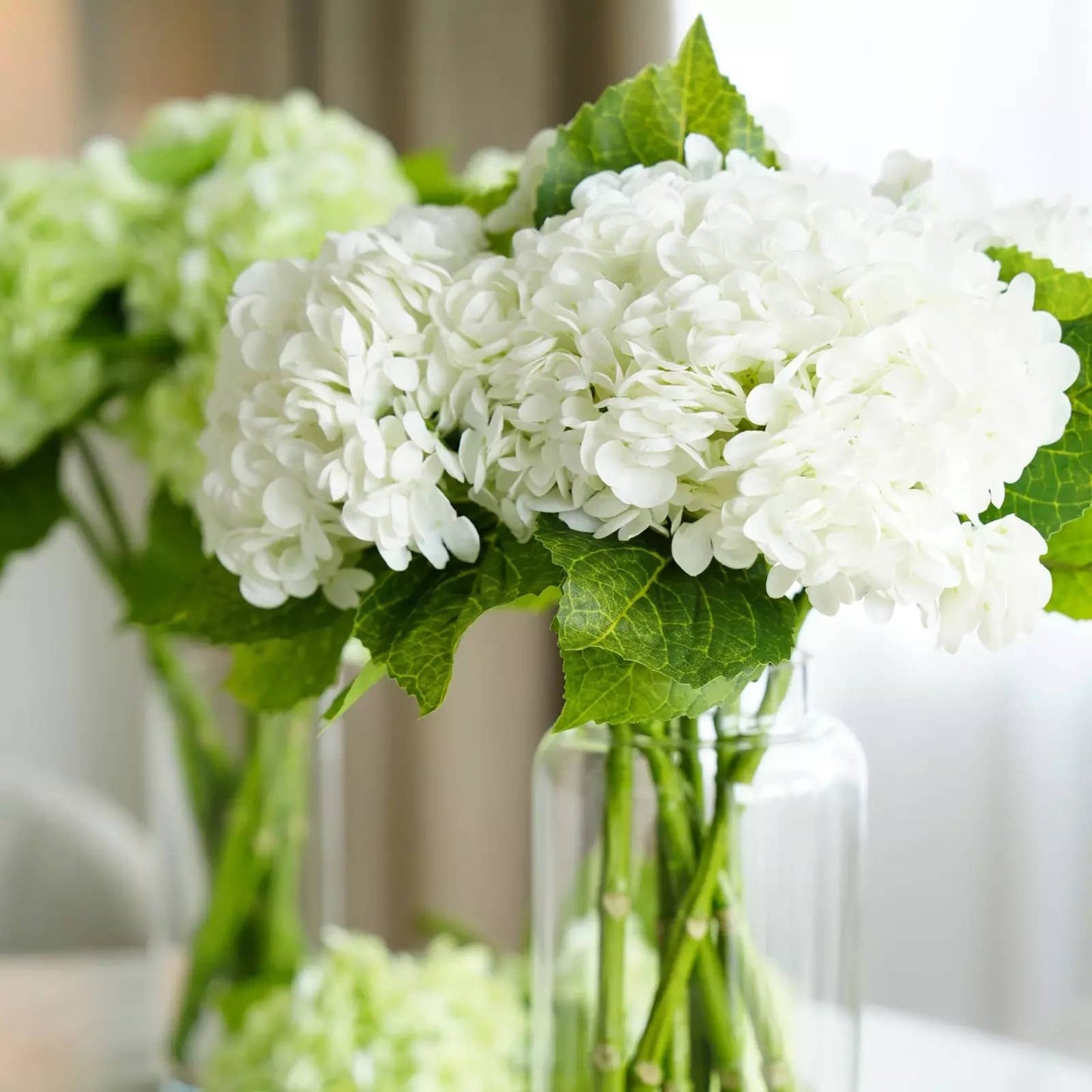 22" Large Bloom Ultra Realistic Real Touch Hydrangea: Vintage Grey Plum