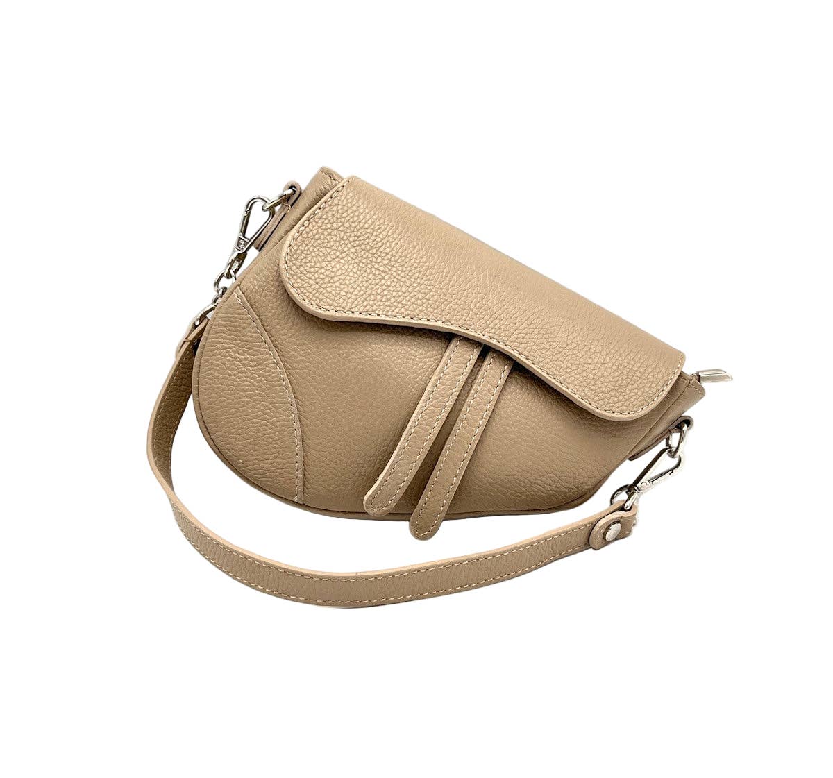 Genuine leather shoulder bag, Made in Italy, art. 112436: Dark Blue