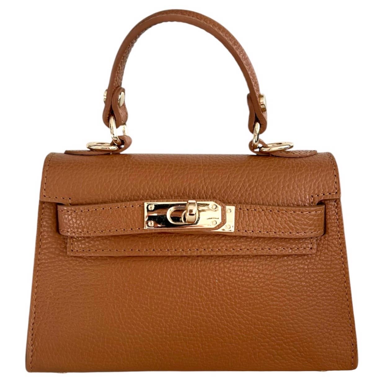 Modarno Dollarno Women's Handbag “Kelly” in genuine leather 21x8x14 cm: Rosso