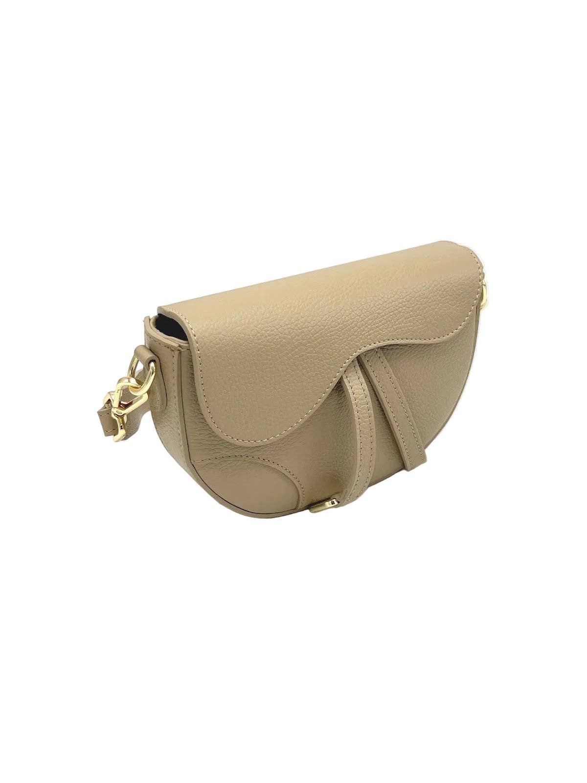 Women's Genuine Leather Shoulder Bag, Made in Italy, art. 112736: Black