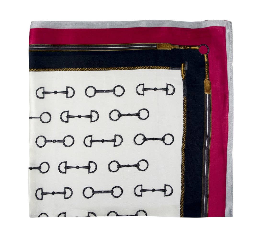 AWST Int'l Satin Snaffle Bit Scarf: Red