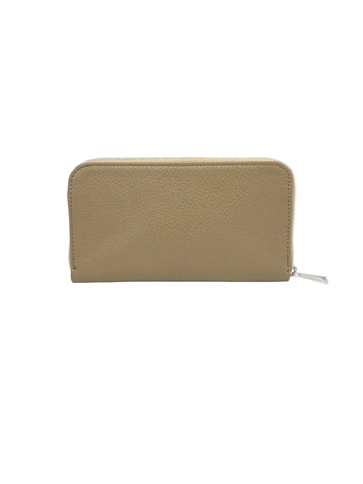 Women’s Full-Zip Genuine Leather Wallet, Made in Italy, art. 302005: Fuchsia
