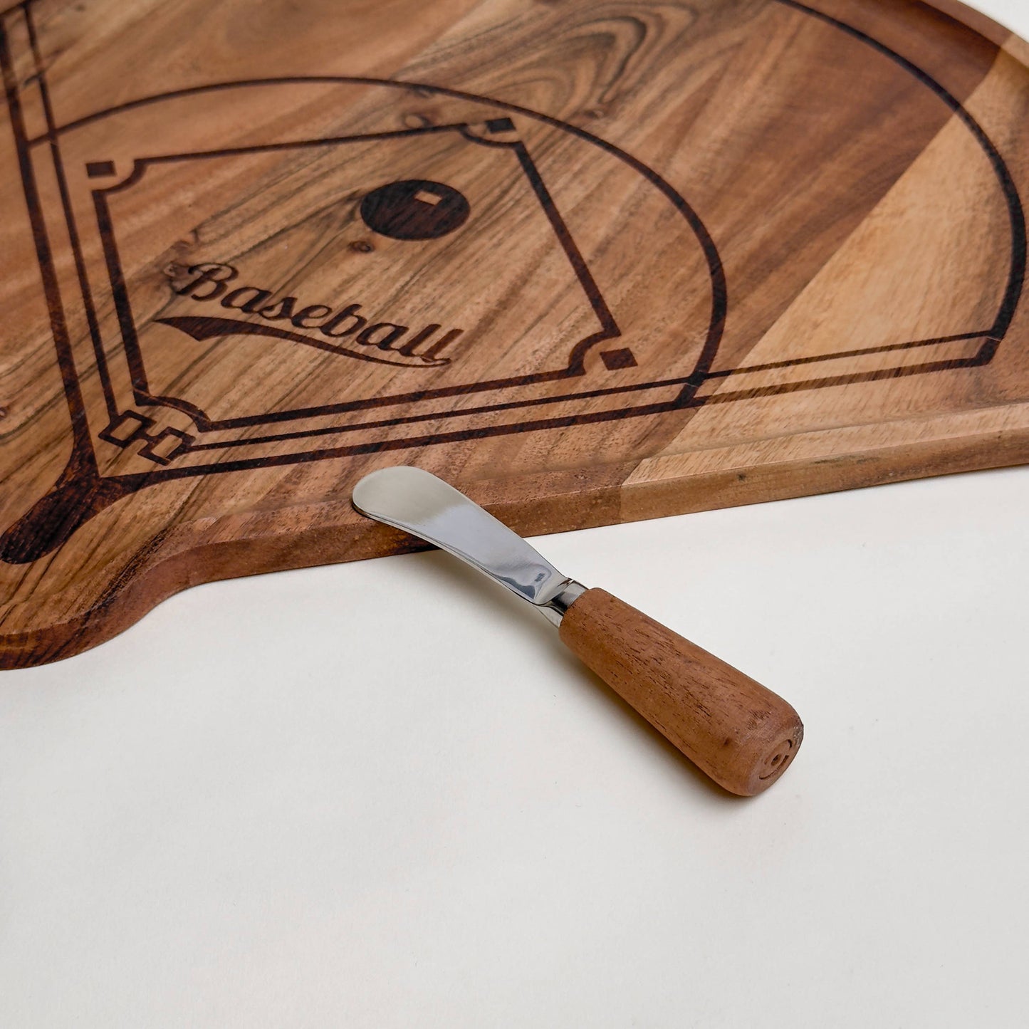 Wood Serving Board W/Spreader