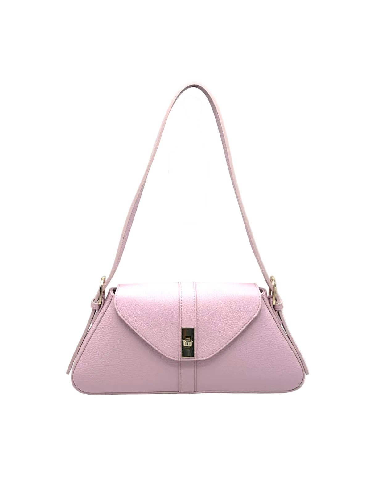 Women's Genuine Leather Shoulder Bag, Made in Italy, art. 112749: Pink