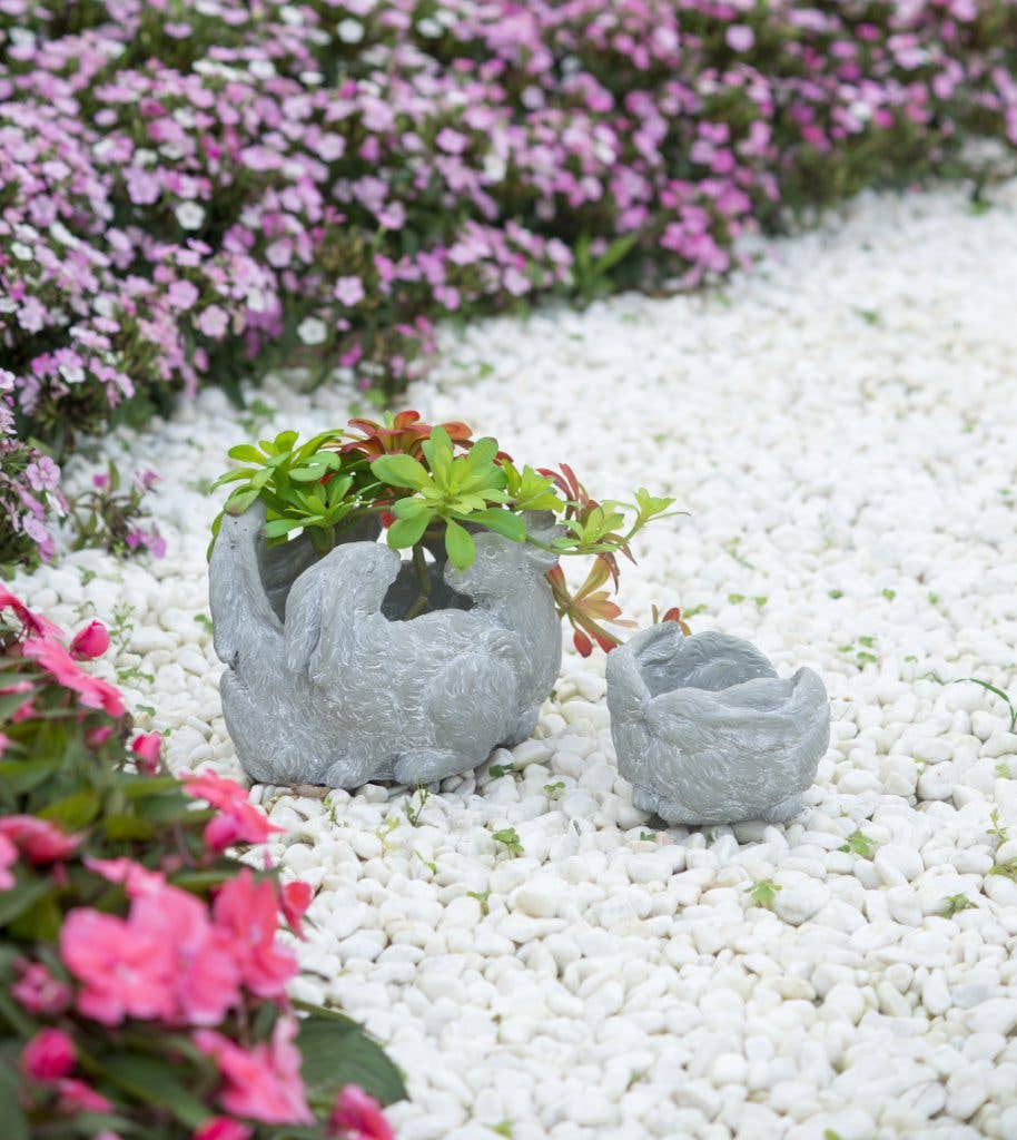 6.5x5x4.5" 2 Bunny Planter 2EA/CTN