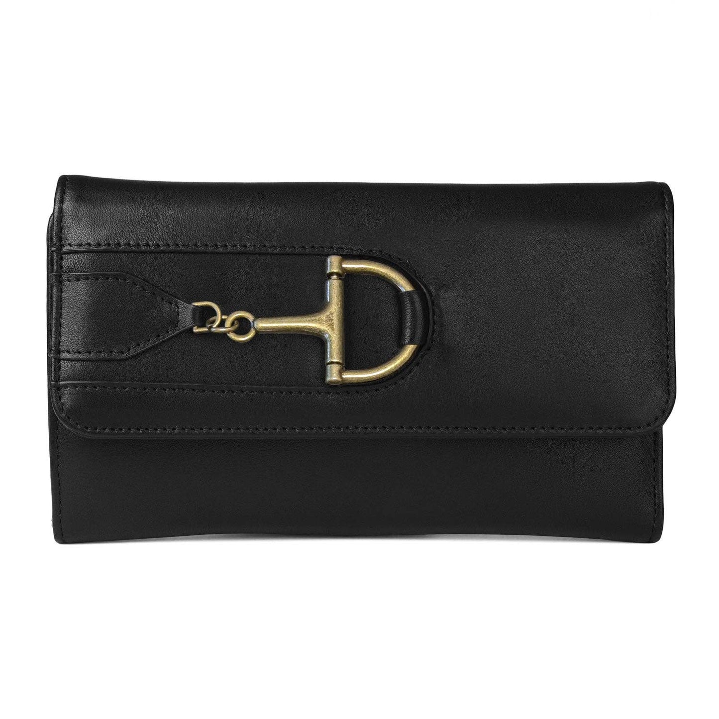 AWST Int'l Dee-Bit 3-Fold Leather Wallet: Black