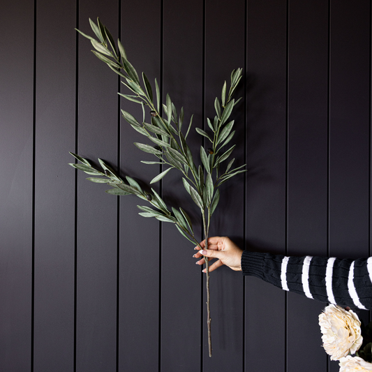 Olive Branches Green Faux Stems: Large