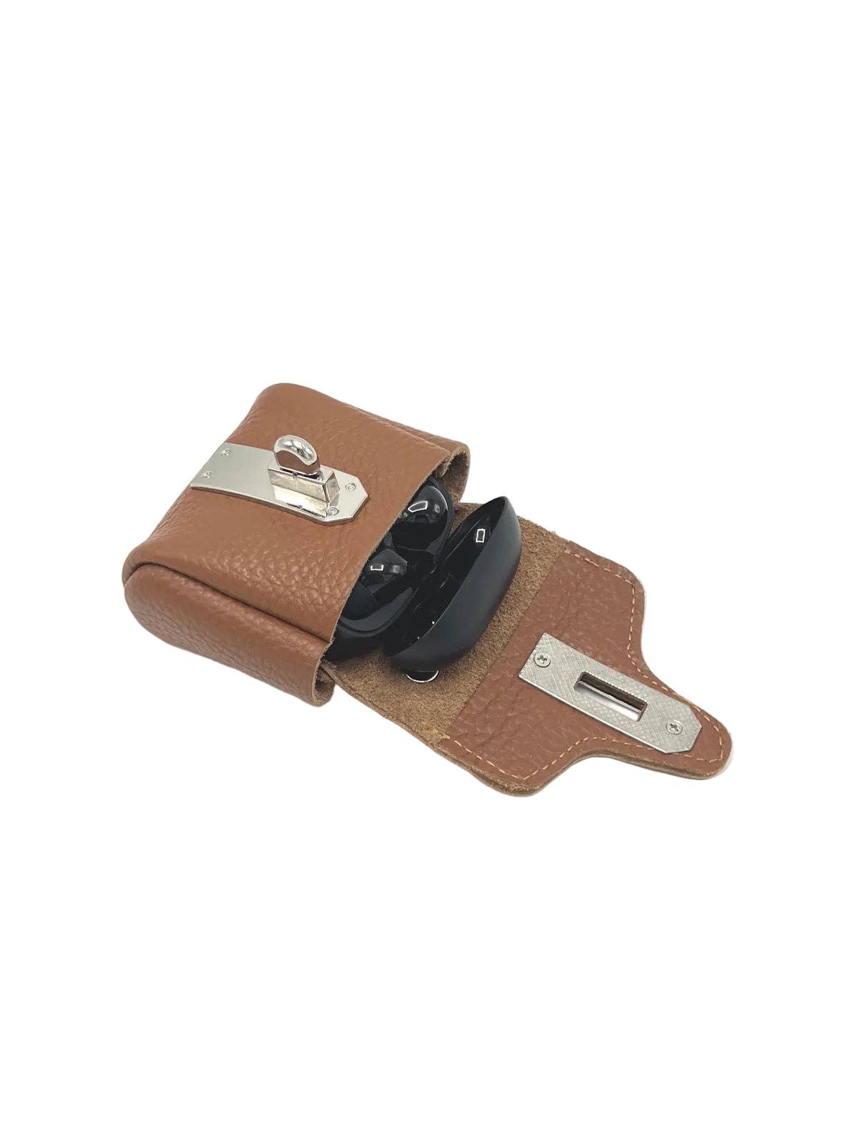 Genuine Leather AirPods Holder, art. PO05: Beige New