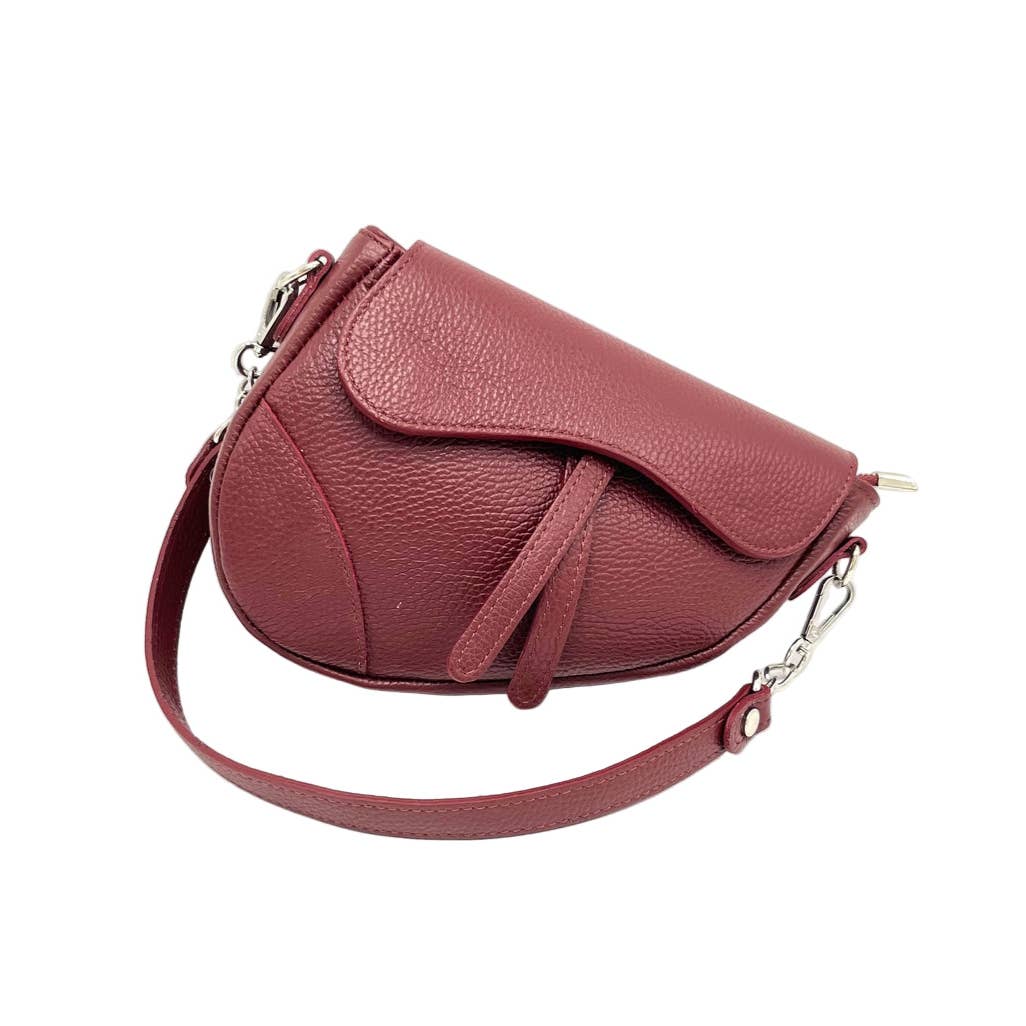 Genuine leather shoulder bag, Made in Italy, art. 112436: Dark Blue