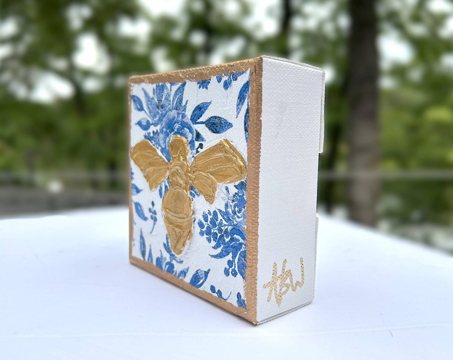 Chinoiserie Art Minis |  botanicals blue white bridal tea : Lemon