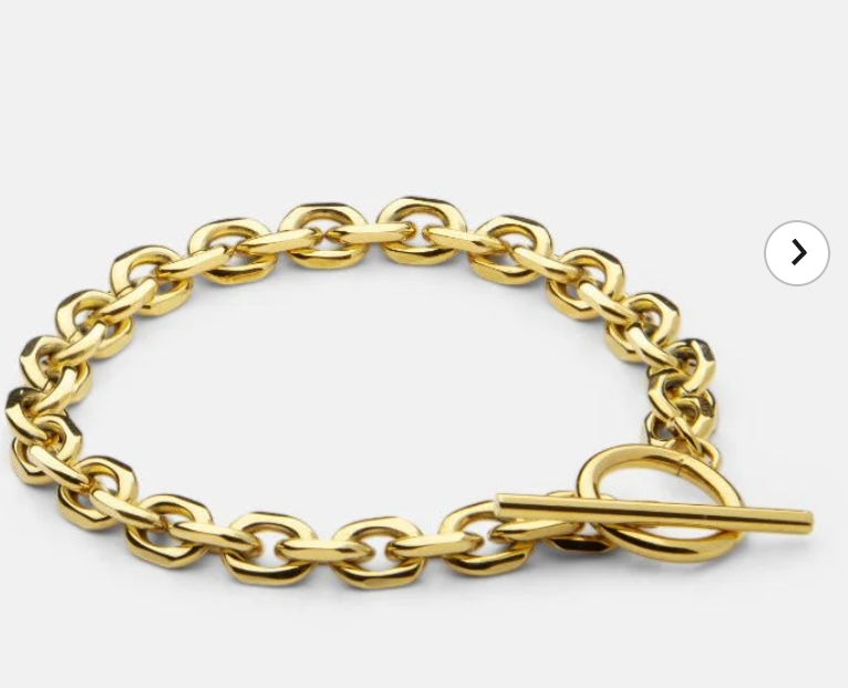 Lorie Toggle Paperclip Bracelet: Single