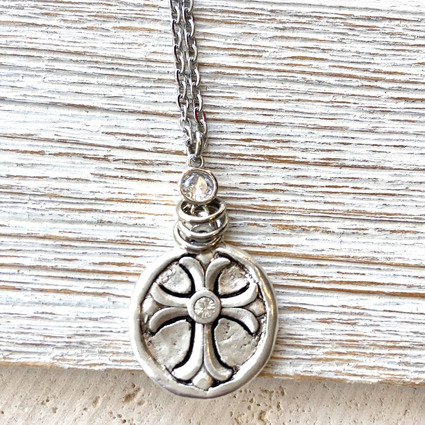 Cross religious jewelry bible lord pray holy God necklace: Gold