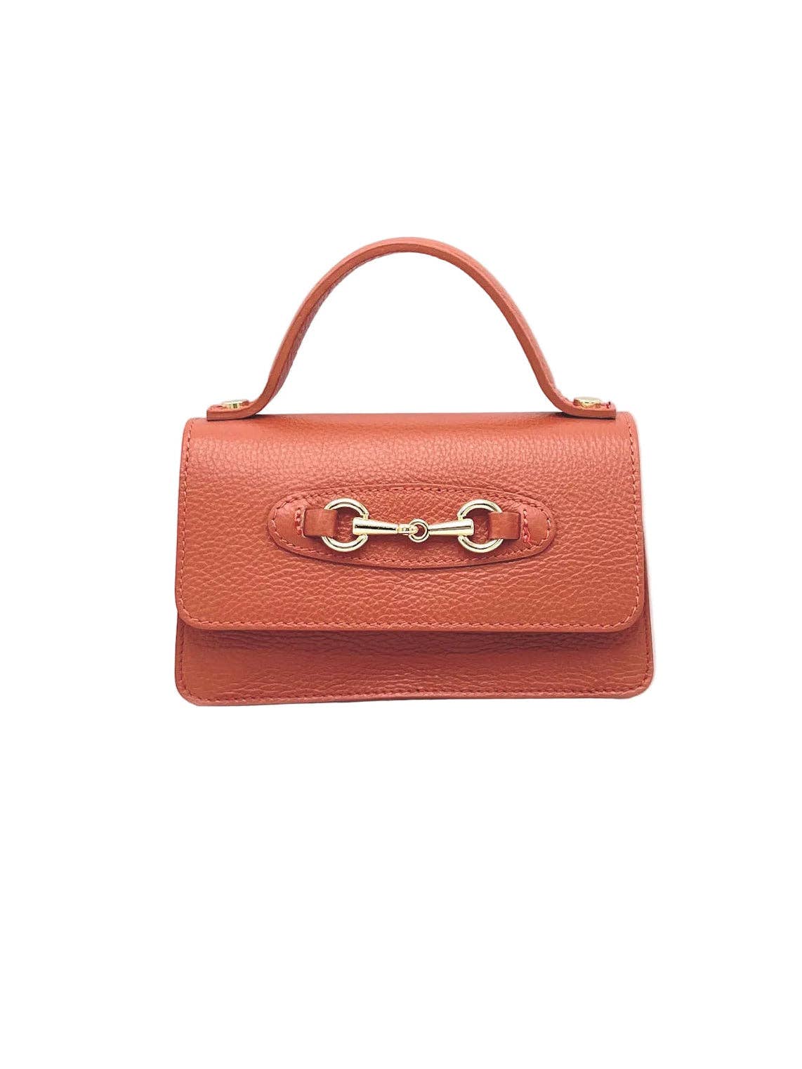Women's Genuine Leather Handbag with Chain, Made in Italy, art. 112569New: Yellow