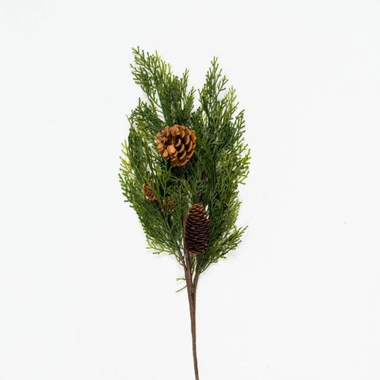 Cedar And Pine Cones Spray, 30 In