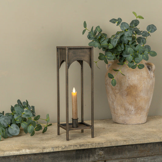 15" LORRAINE TAPER CANDLE LANTERN