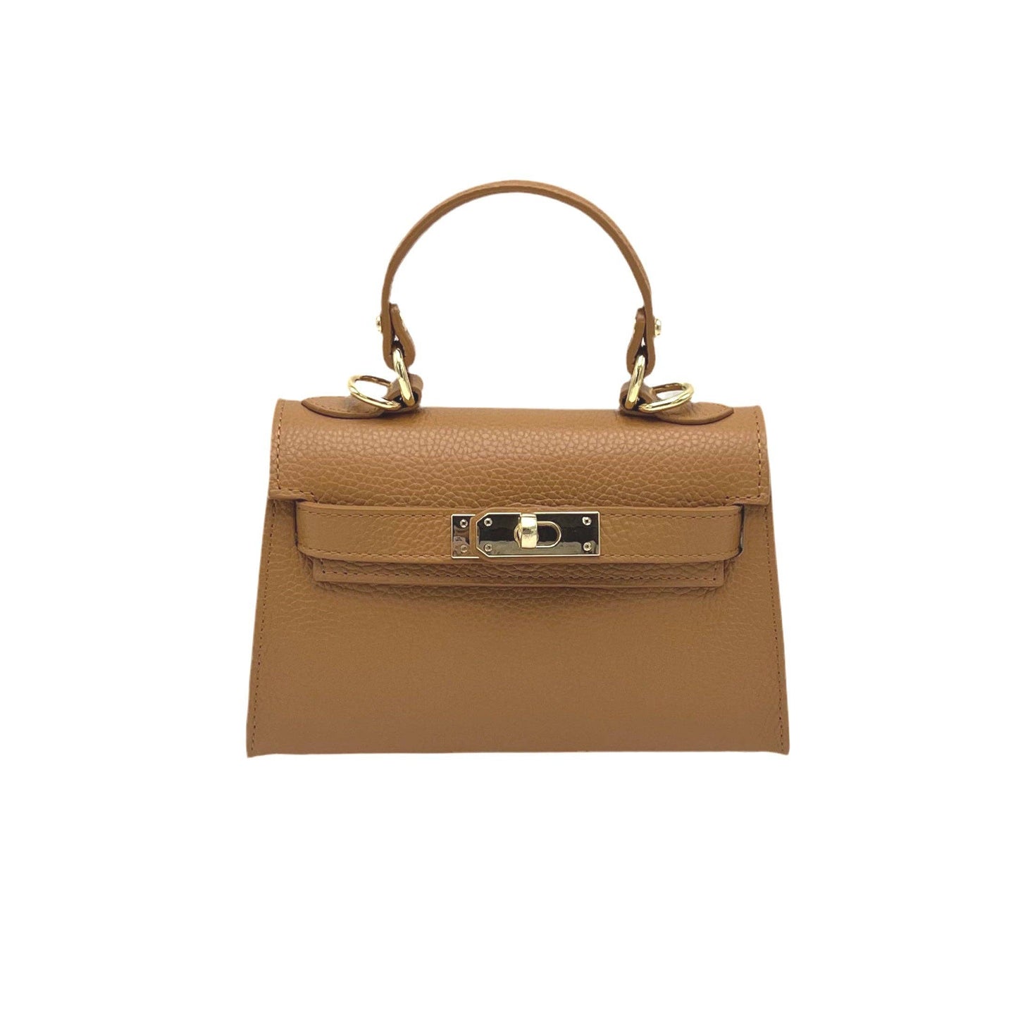 Genuine leather shoulder bag, Made in Italy, art. 112609: Taupe