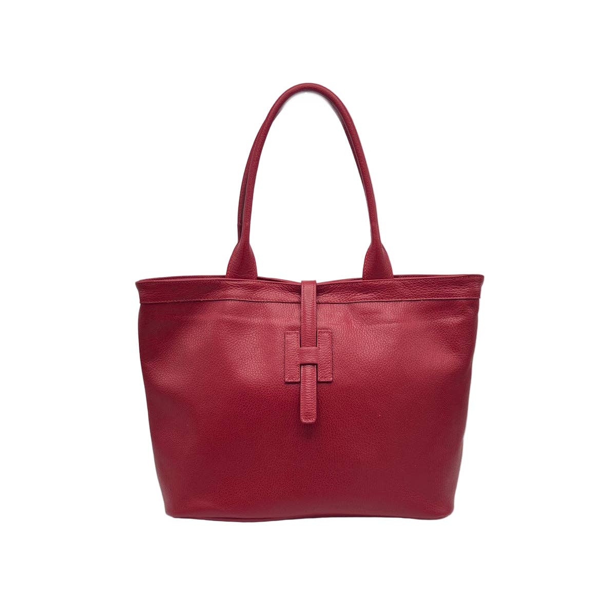 Genuine leather shoulder bag, Made in Italy, art. 112605: Dark Red