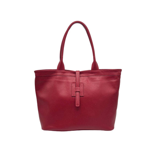 Genuine leather shoulder bag, Made in Italy, art. 112605: Dark Red