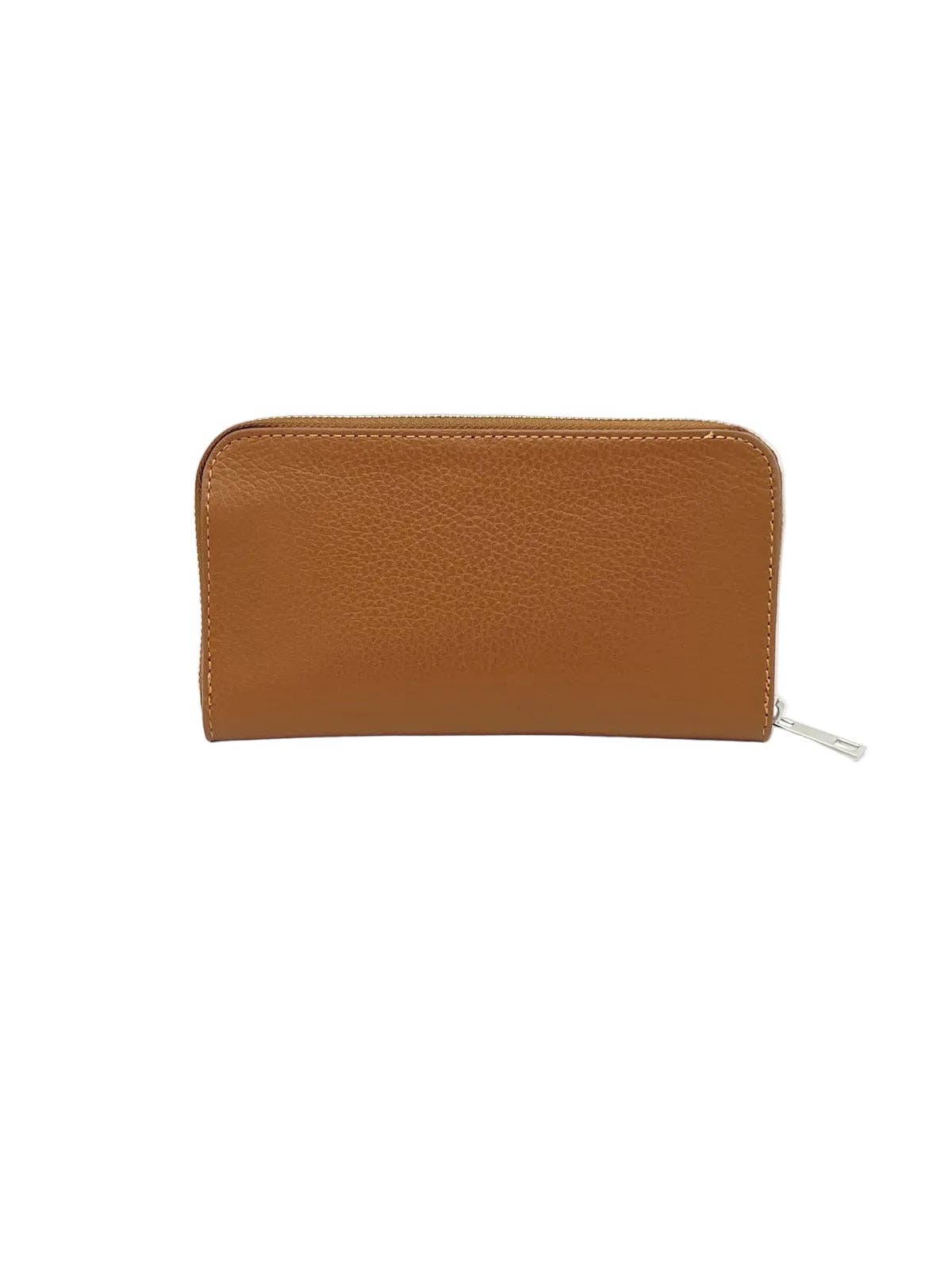 Women’s Full-Zip Genuine Leather Wallet, Made in Italy, art. 302005: Red