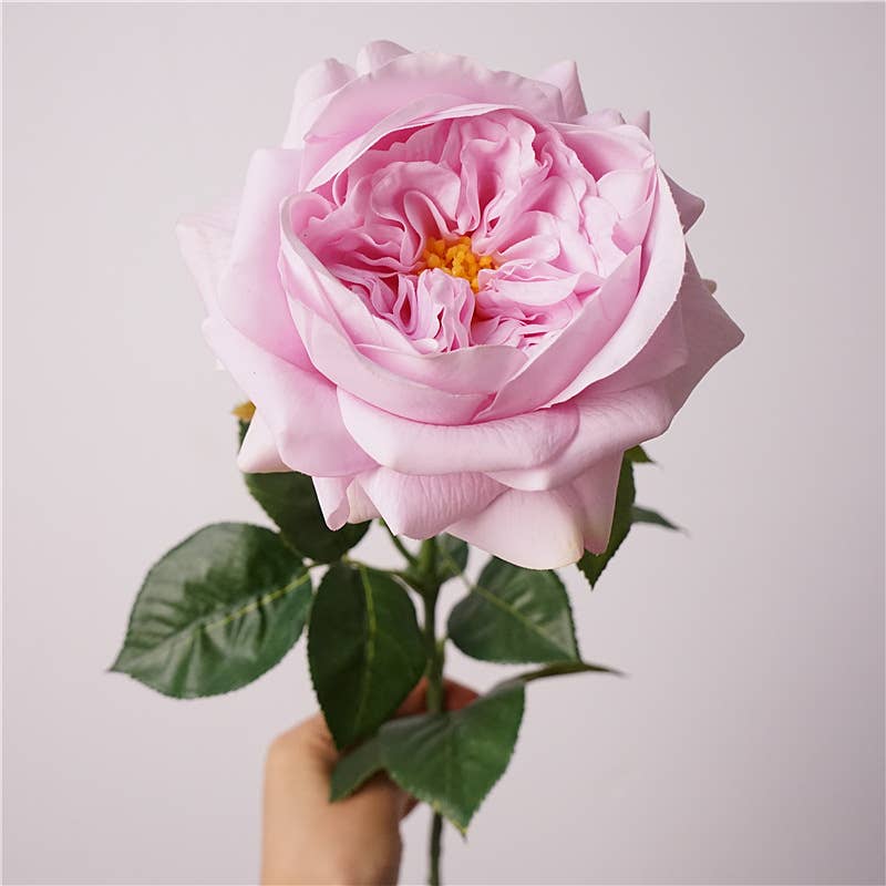 27"-Lux Faux Juliet Rose-Moisturizing Finish-5"Bloom: Rich Red