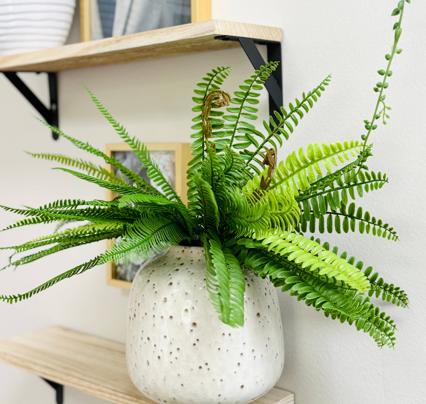 Realistic Soft touch-21 Leaves- artificial fern bushes: Style C